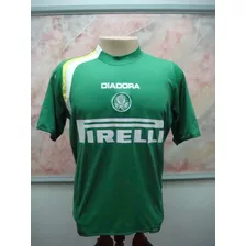 Camisa Futebol Palmeiras Sp Diadora Pirelli Jogo Usada 2636