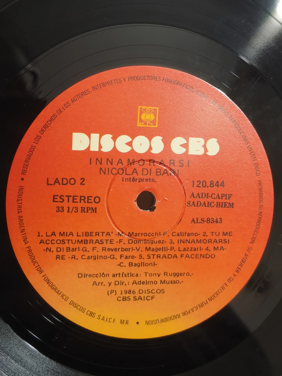 Nicola Di Bari - Innamorarsi - vinilo 1986