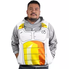 Sudadera Sublimada Vegeta Gris Hoodie 