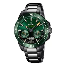 Reloj Festina Chrono Bike F20646.1 Original Agente Oficial Color De La Malla Negro Color Del Bisel Verde Color Del Fondo Verde