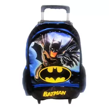 Mochila Batman Morcego Rodinhas Masculina Infantil Escolar