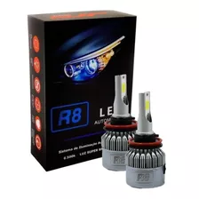 Par Lâmpada Led H4 6500k R8 Headlight Super Branca