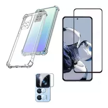 Capa Para Xiaomi Mi 12t / Mi 12t Pro + Pelicula 3d +p Camera Cor Transparente Para Mi 12t/mi 12t Pro