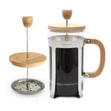 Redlemon Cafetera Prensa Francesa 1 Litro De Vidrio Resistente A Altas Temperaturas, Con Tapa Y Mango De Bambú, Émbolo Y Filtro De Acero Inoxidable, Para Café Y Té, Ideal Para Café Molido E Infusiones