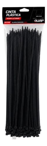 Cinta Plástica De Nylon Enforca Gato 4.8x380mm Com 100 Preto