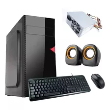 Gabinete Pc Completo Fuente Mouse Teclado Parlantes