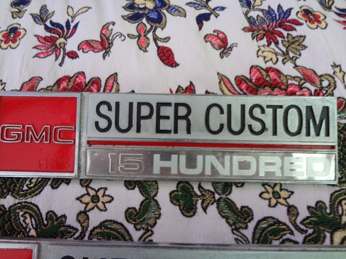 Par De Emblemas Gmc Super Custom Hundred Mod 70s Originales Foto 4