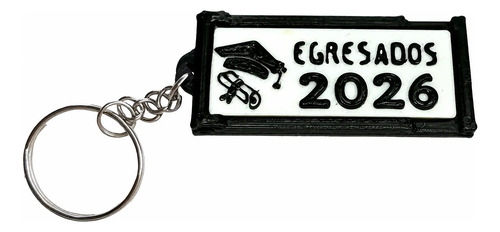 Llavero Souvenir Egresados Flork Egresados 2025 X70 Negro