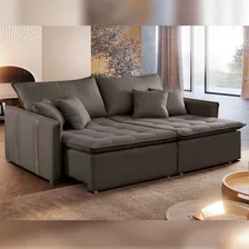 Sofa Cama Retratil E Reclinavel 220cm Detroid Yescasa Wt