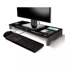 4 Uni Suporte De Monitor Notebook Com Base Organizadora