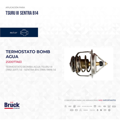 Termostato Bomba Agua Nissan Tsuru I I I  94-15 16 Vlvulas, Sentra B14 99-02, Euroespaa Foto 2