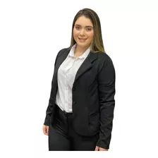 Conjunto Calça E Blazer Terninho Feminino Two Way Elastano