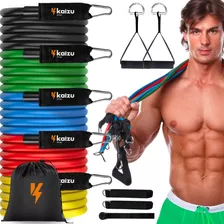 Kit 11 Elastico Para Exercicio Fisioterapia Academia Em Casa