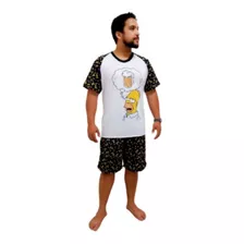 Pijama Masculino Homer Simpson Curto (tamanho Maior)