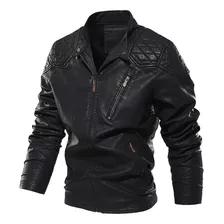 Chaqueta De Cuero Pu Con Forro Polar Para Moto, Abrigo De Cu