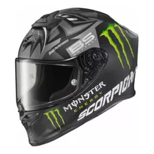 Casco Moto Scorpion Exo R1 Quartararo Monster Energy Silver