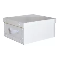 Caja Baulera Organizadora Grande Blanca Color Blanco