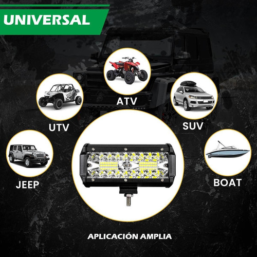 Par Faros 7''auxiliares 120w Triple-fila 6000k Foto 4