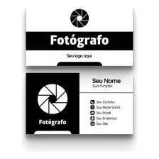 1000 Cartão De Visita Para Fotógrafo Personalizado