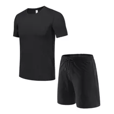 Kit Atleta Camiseta E Bermuda Academia Corrida Fitness