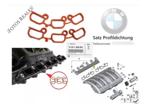 Junta Multiple Admision Bmw 320i 323i 325i 330i X3 X5 Z3 Z4 Foto 6