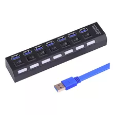 Hub Usb 3.0 7 Portas Led Indicador E Switch 5gbps