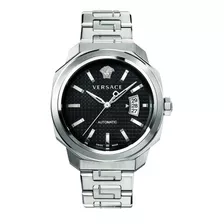 Reloj Hombre Versace Vag020016 Automático Pulso Plateado En 