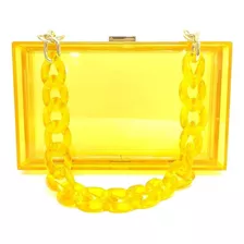 Bolsas Femininas Clutch Acrilico Transparente Luxo B174