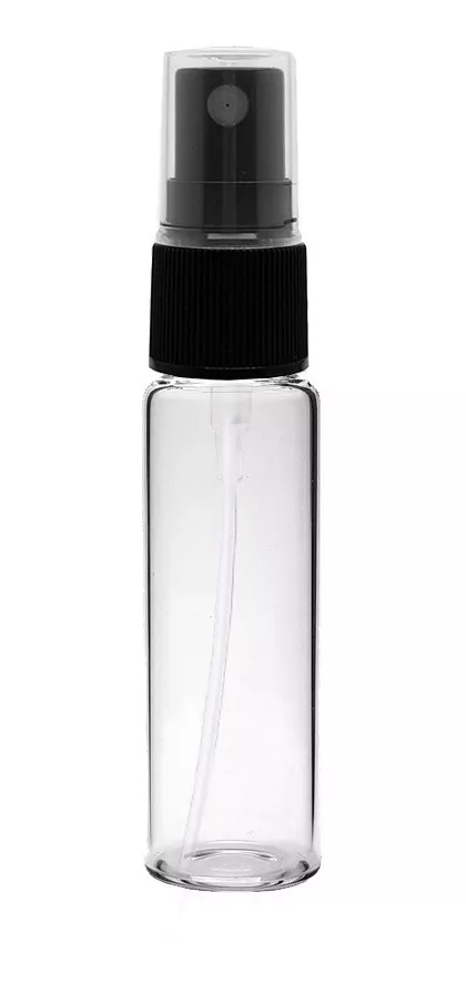 10 Vidros 15 Ml Amostra Perfume Spray Preto