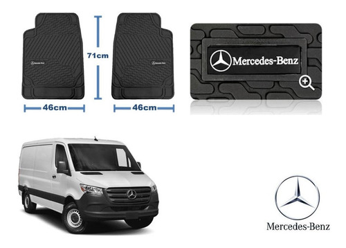 Tapetes 2pz Bt Logo Mercedes Benz Sprinter 2021 2022 2023 24 Foto 3