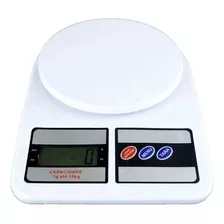 Balança Digital De Precisão Cozinha 10kg Nutrição E Dieta Capacidade Máxima 10 Kg Cor Branco