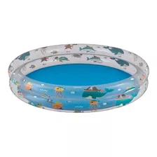 Banheira Piscina Inflável Circular Infantil 180 Lts Azul Mor