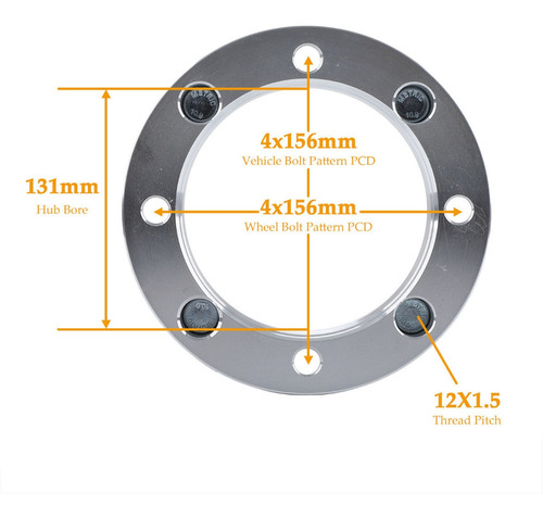 Kit 4 Espaciadores 2 PuLG. Rzr 1000/900 Aluminio 2015-2022 Foto 2