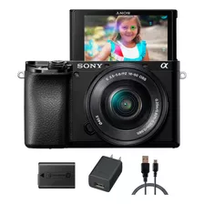 Câmera Sony A6100 24.2mp 4k Wifi Kit Lente 16-50mm Oss