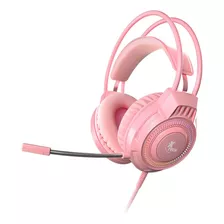 Audifonos Diademas Rgb Gamer Rosados Xtech Estereo Xth-564