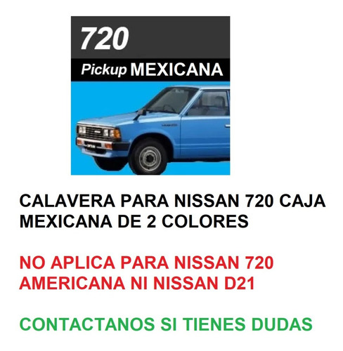 Calavera Nissan Pickup 720 Mexina 84 85 86 87 88 89 90 92 93 Foto 2