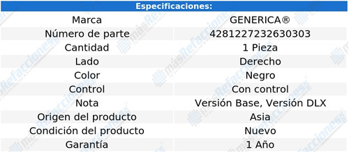 Espejo Toyota Tacoma Normal 2001 2002 2003 2004 Copiloto Foto 2