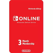 Nintendo Switch Online Membresia 3 Meses [ Código Digital ]