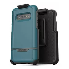 Funda Para Galaxy S10 Plus Color Cyan Con Clip De Cinturon