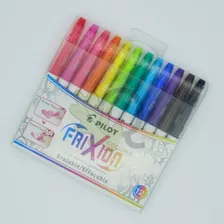 Frixion Colors Pen Pilot 12pzs, Tinta Termica Borrable