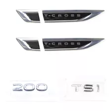 Emblema 200 Tsi + Tag Lateral T-cross - Original Vw