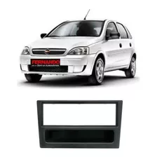 Moldura De Rádio Corsa Montana Meriva G2 2002/10 Preta 1 Din