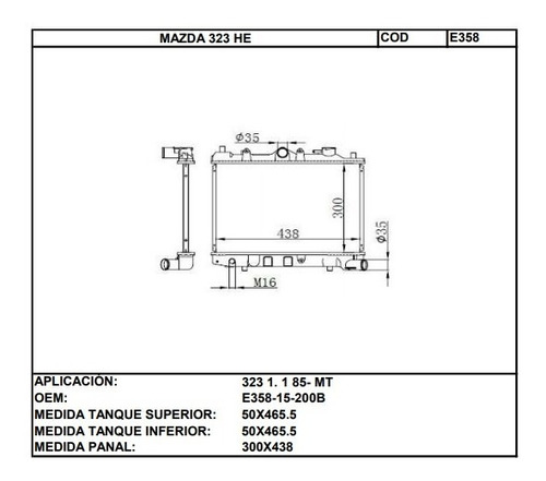 Tanque Plstico Superior Mazda 323 I Sup (ancho) (cod:e358) Foto 2