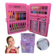 Maleta Pintura Infantil 68 Peças Colorir Menino Desenhar