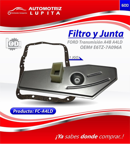 Filtro Y Emp. Caja Jt301b Ford Bronco Ii4wd86-90, Explorer4w Foto 6