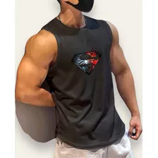 Remera Musculosa Hombre Negra Deportiva