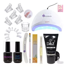 Kit Poligel Polygel D&z 30g Presilha Acrílica Cabine 30 Leds