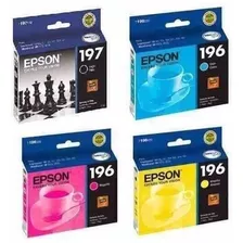 Kit De Cartuchos Epson 197 196 Para Xp201 Xp214 401 Wf2512