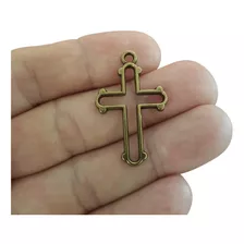 25 Crucifixos P/ Montagem De Terços E Artesanatos Ouro Velho