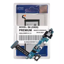 Flex Conector Carga Usb Para Galaxy S6 Normal G920 + Battria